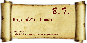 Bajczár Timon névjegykártya
